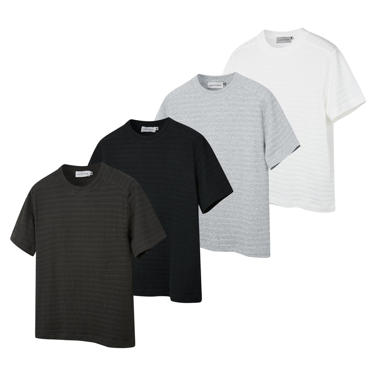 Men's Summer Luxury Texture Blended Basic Solid Color Crew Neck Short Sleeve T-Shirt