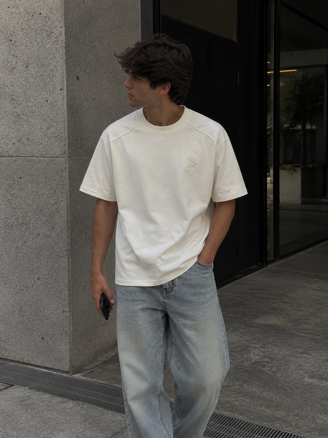 White T Shirt - Stripes